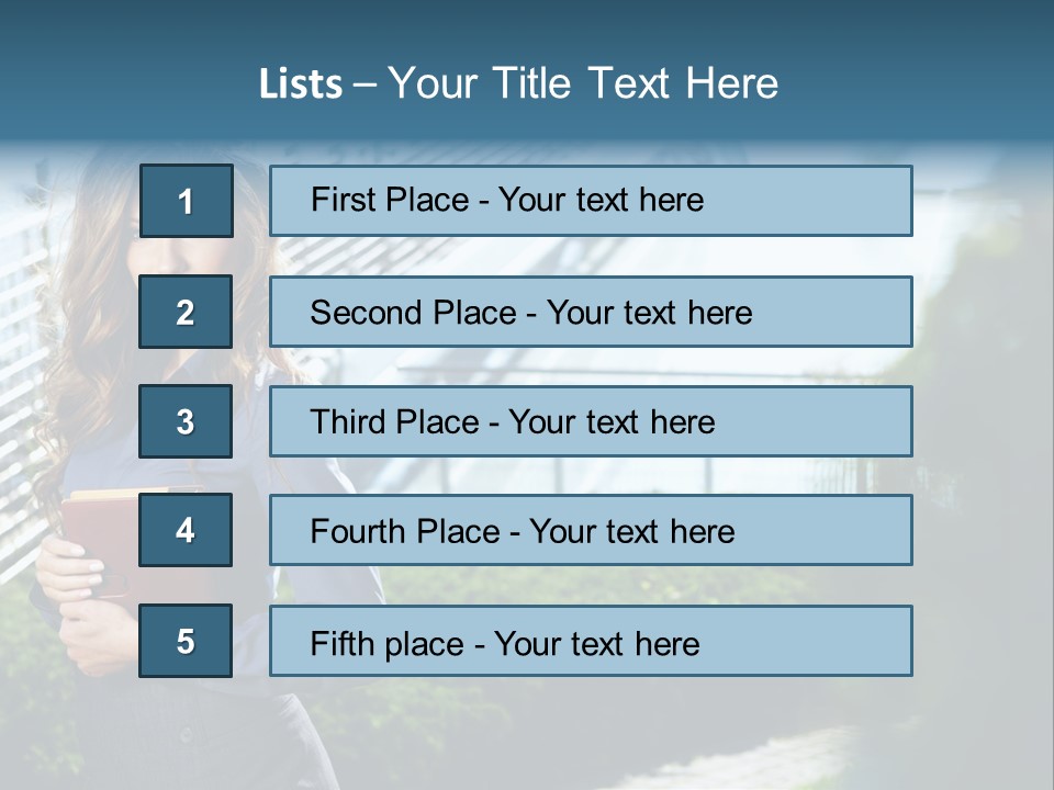 Green Flower One PowerPoint Template