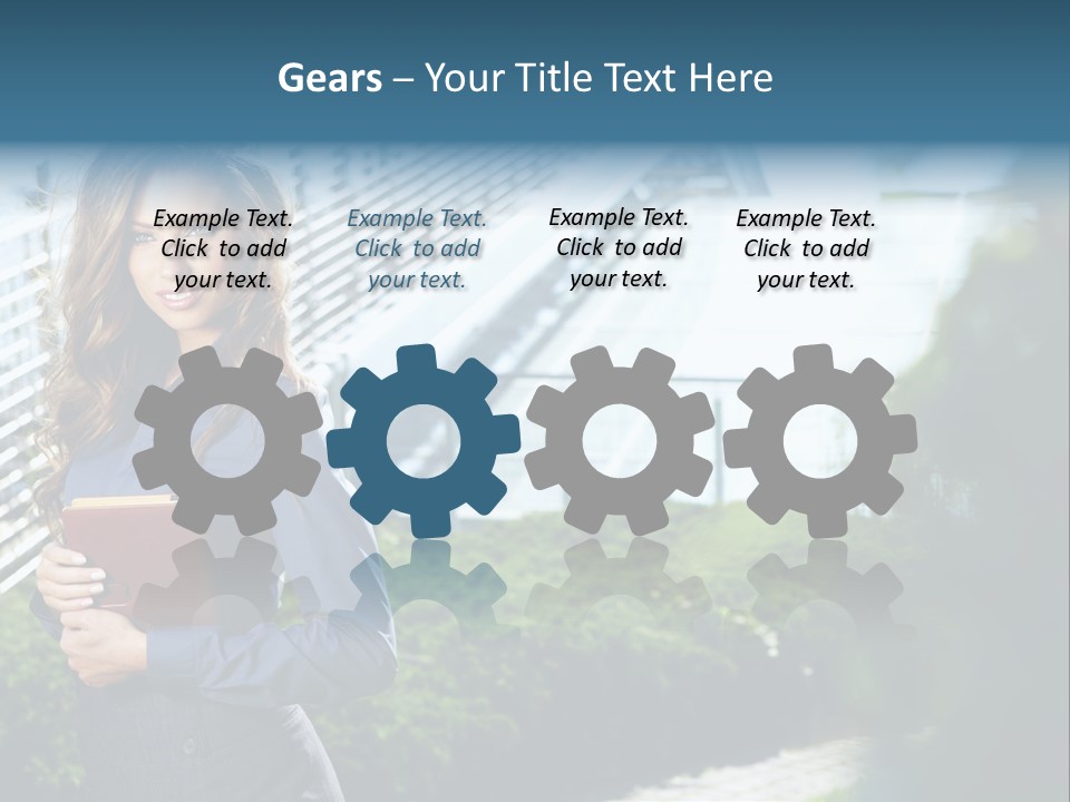 Green Flower One PowerPoint Template