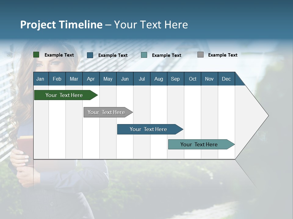 Green Flower One PowerPoint Template