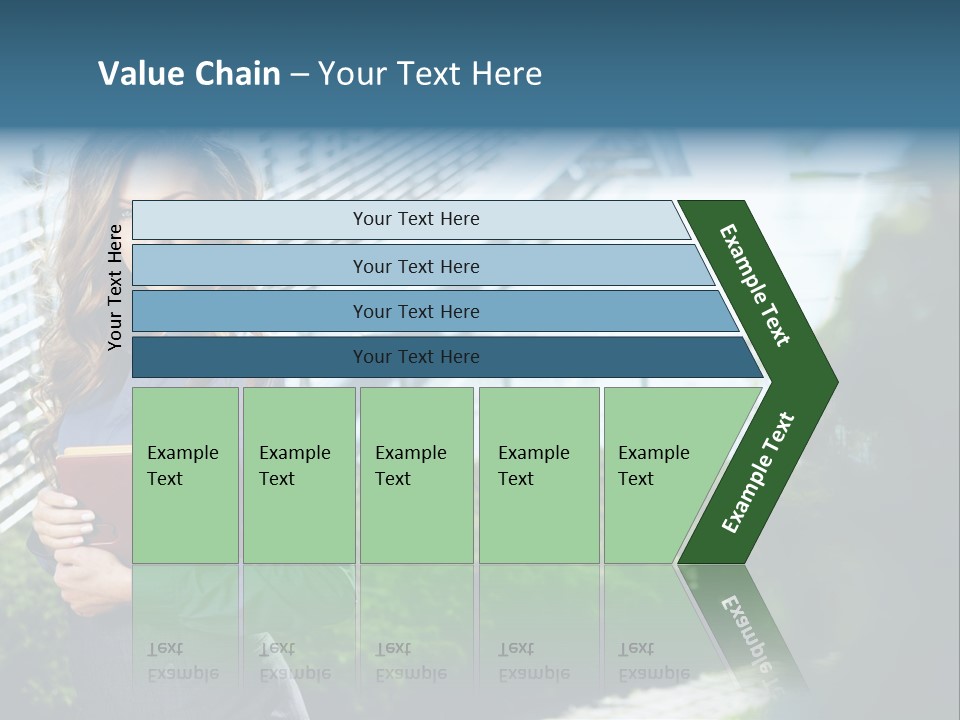 Green Flower One PowerPoint Template