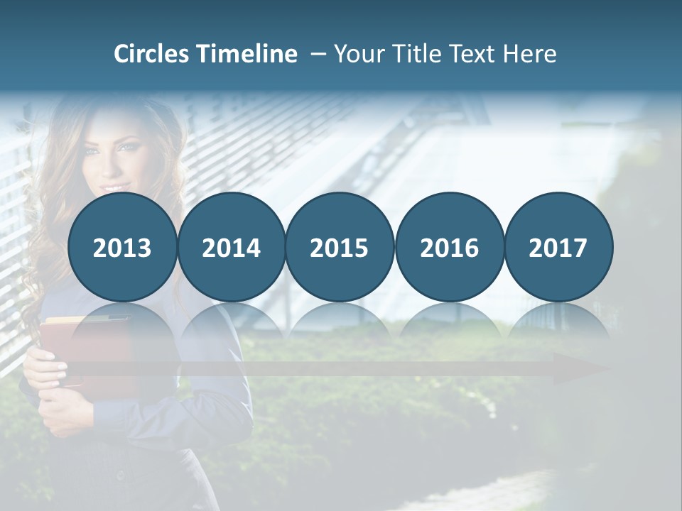 Green Flower One PowerPoint Template