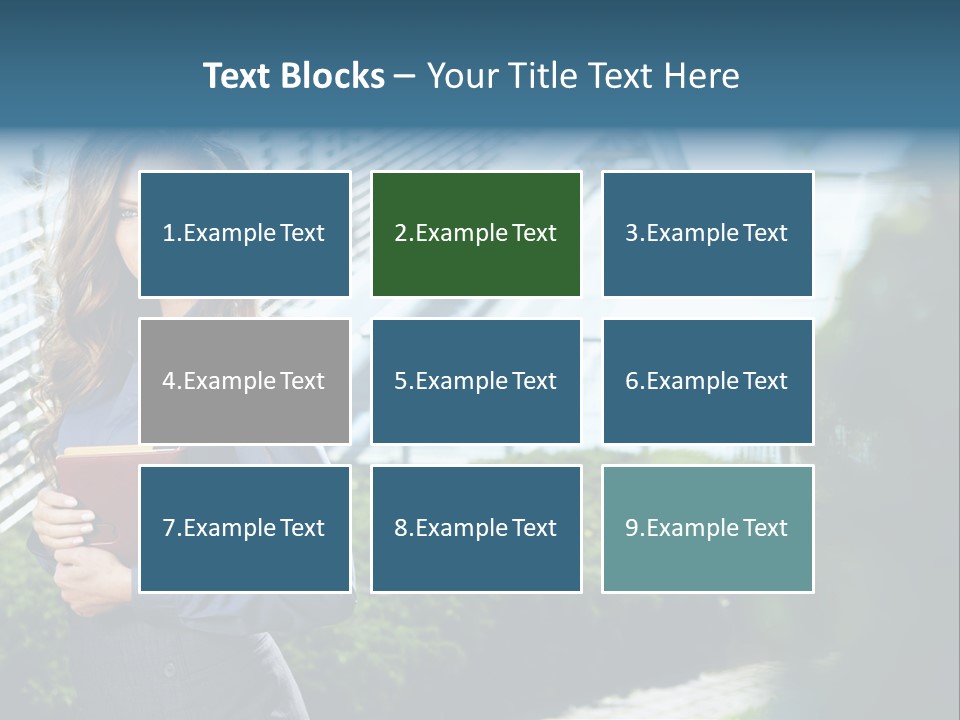 Green Flower One PowerPoint Template