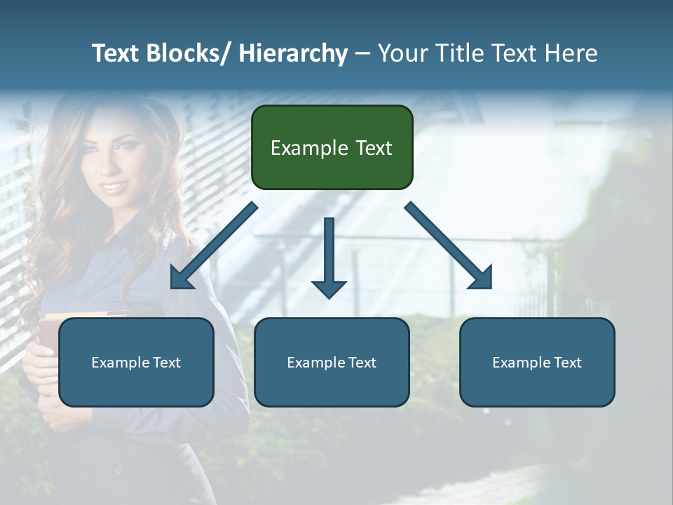 Green Flower One PowerPoint Template