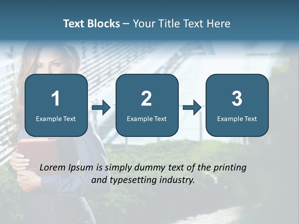 Green Flower One PowerPoint Template