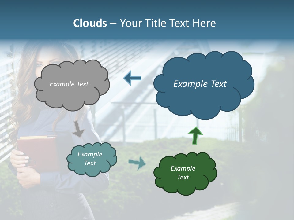 Green Flower One PowerPoint Template