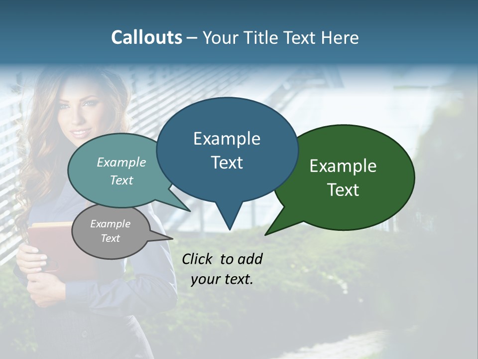 Green Flower One PowerPoint Template