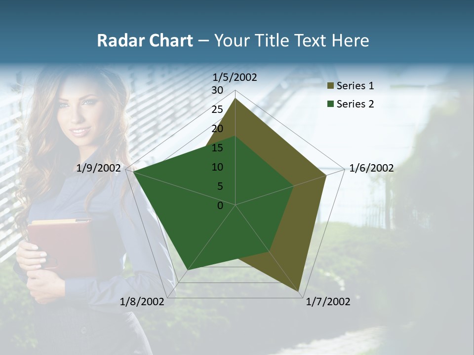 Green Flower One PowerPoint Template