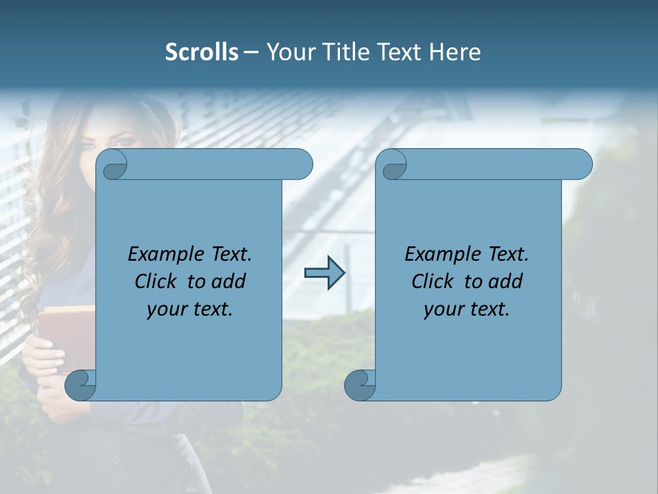 Green Flower One PowerPoint Template