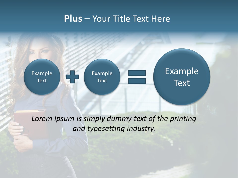 Green Flower One PowerPoint Template