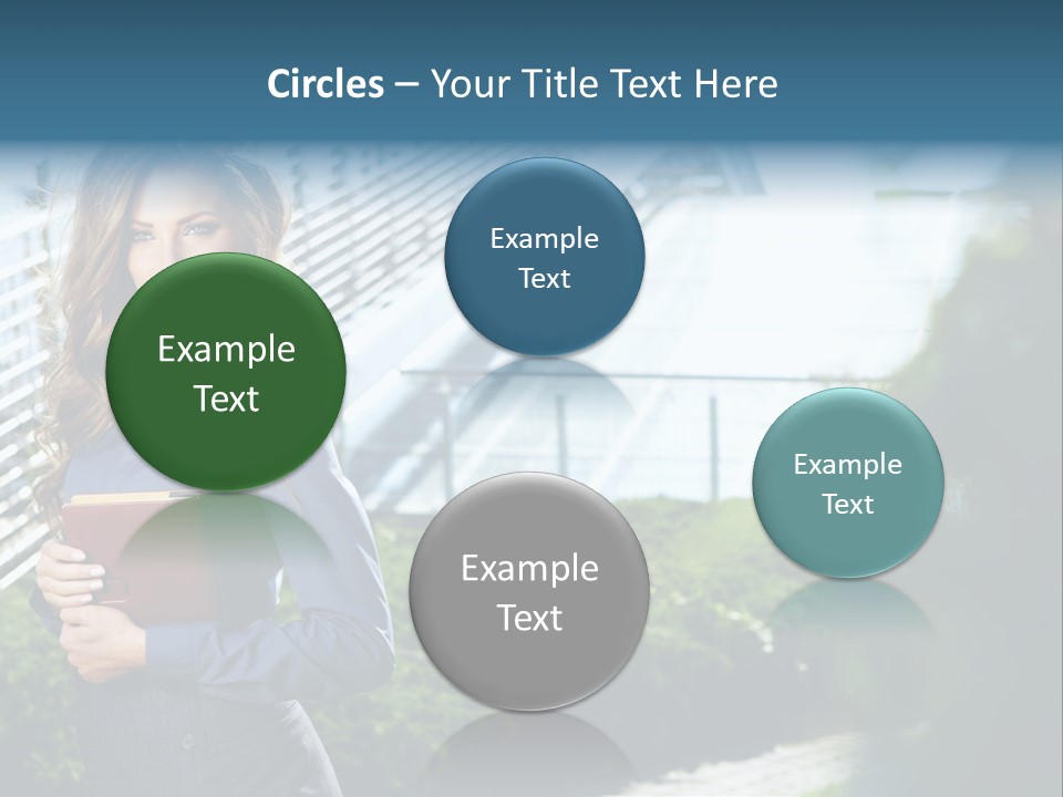 Green Flower One PowerPoint Template