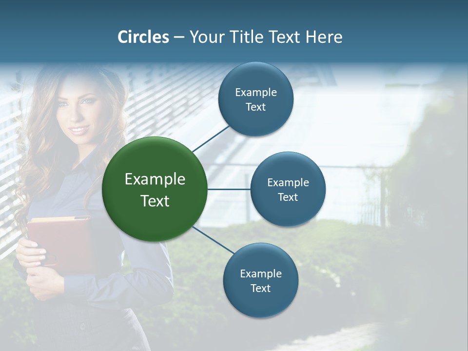 Green Flower One PowerPoint Template