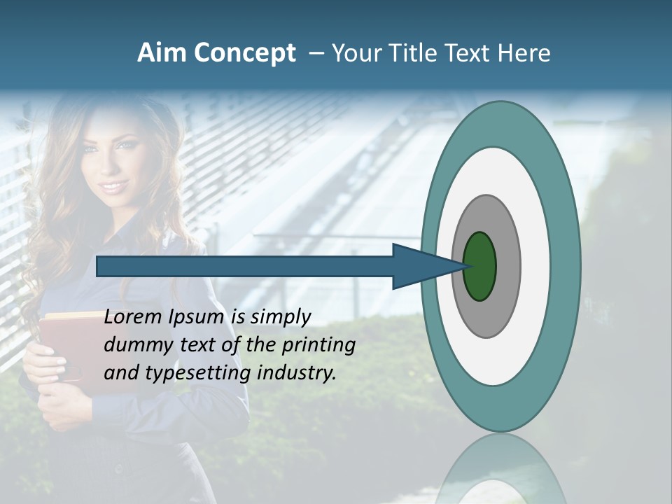 Green Flower One PowerPoint Template