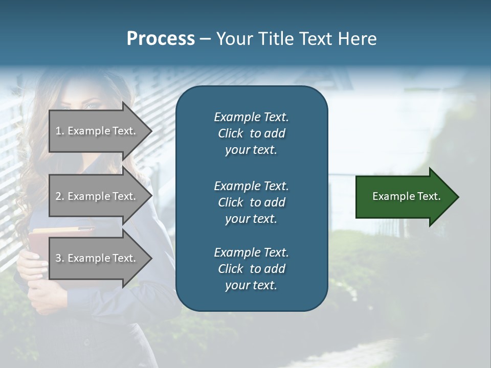 Green Flower One PowerPoint Template