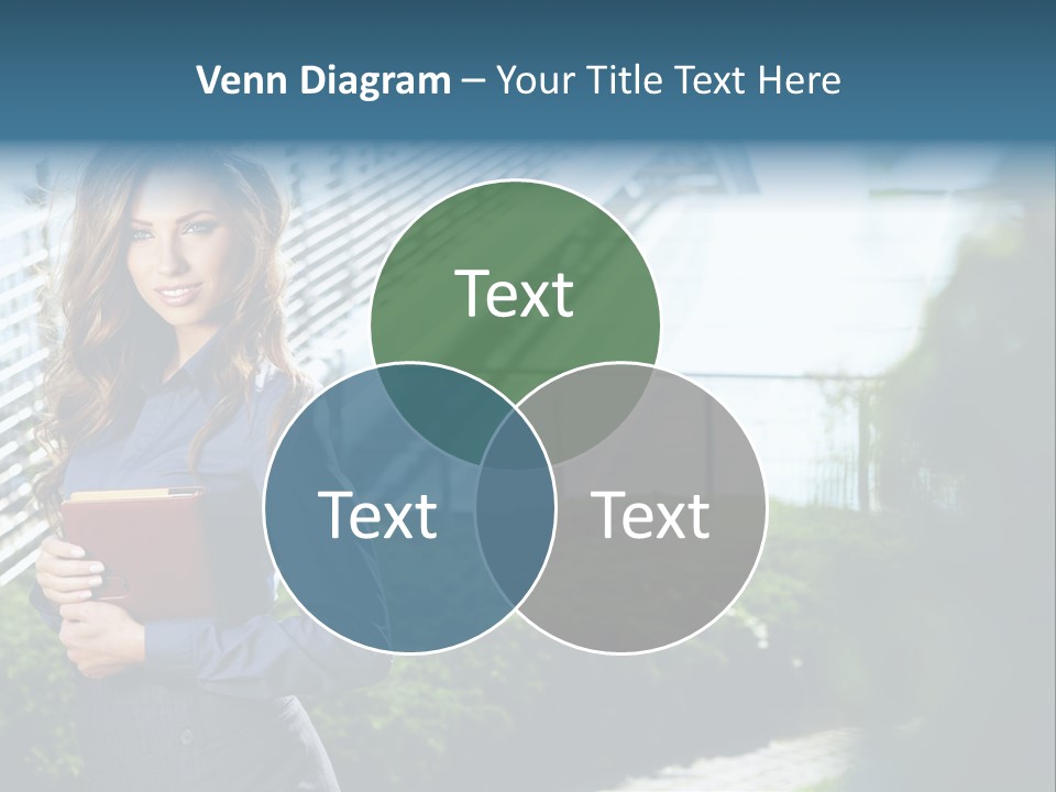 Green Flower One PowerPoint Template