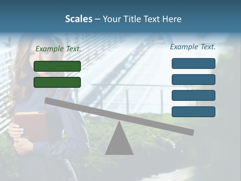 Green Flower One PowerPoint Template