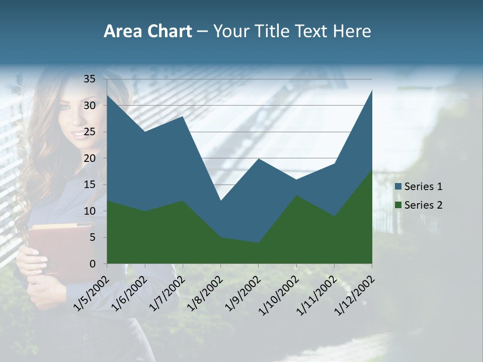 Green Flower One PowerPoint Template