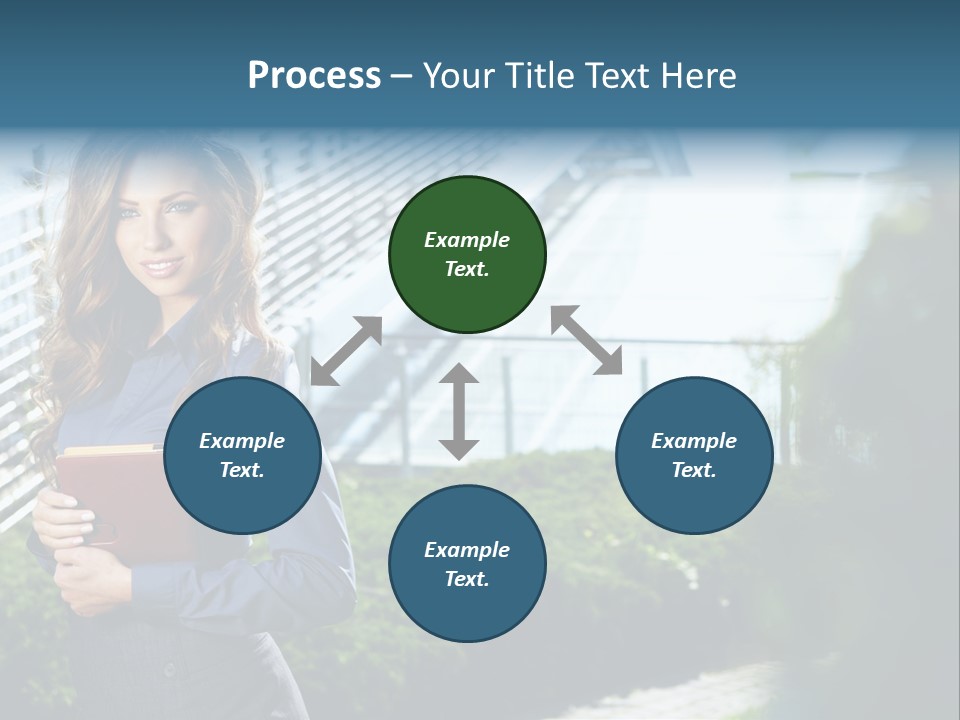 Green Flower One PowerPoint Template