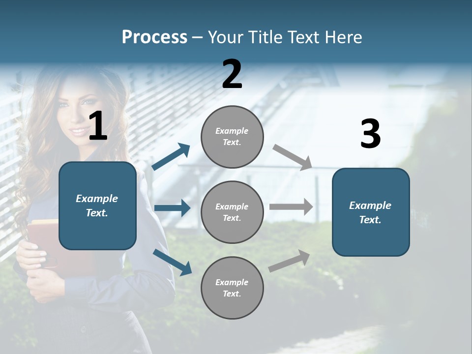 Green Flower One PowerPoint Template