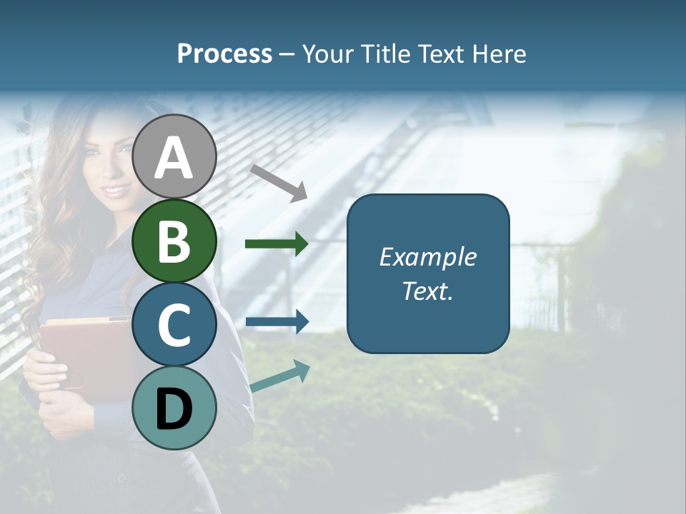 Green Flower One PowerPoint Template