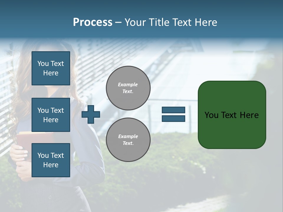 Green Flower One PowerPoint Template