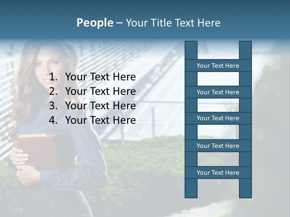 Green Flower One PowerPoint Template