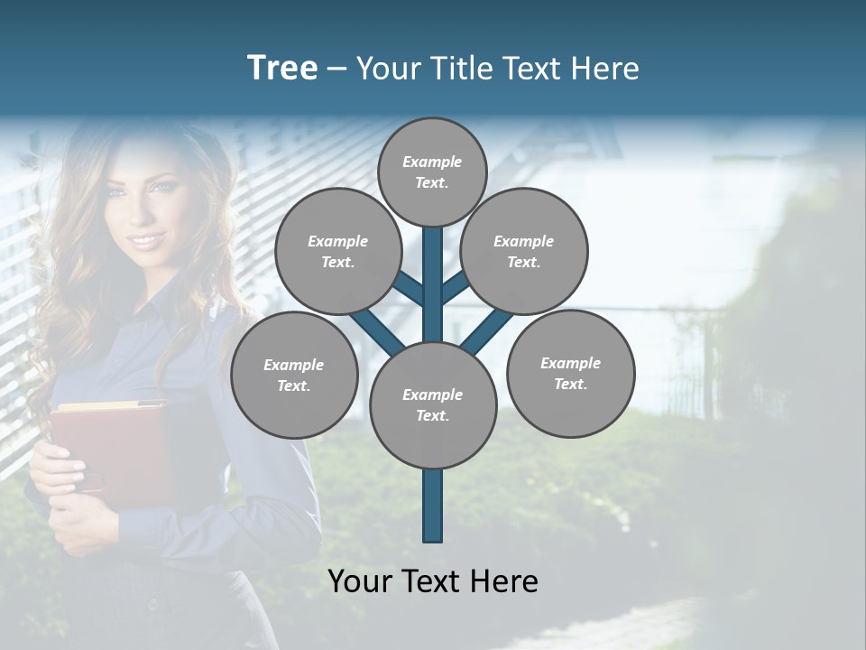 Green Flower One PowerPoint Template