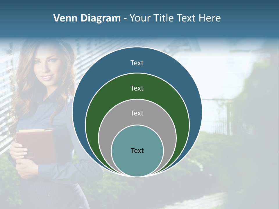 Green Flower One PowerPoint Template