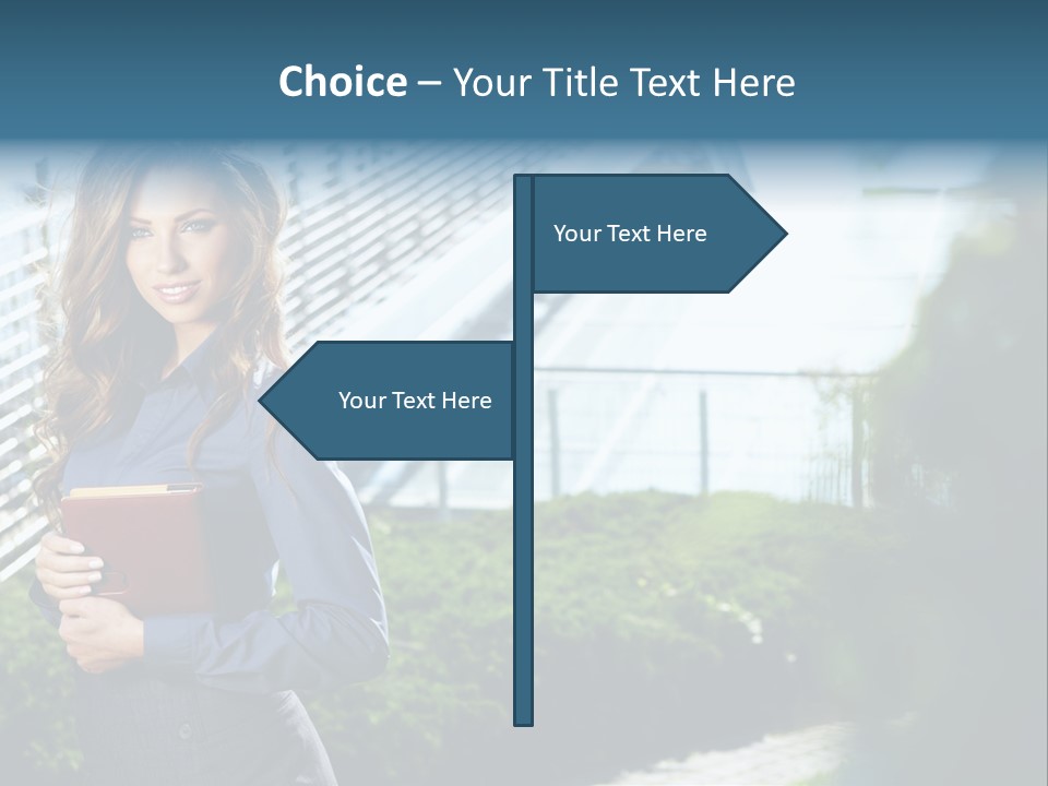 Green Flower One PowerPoint Template