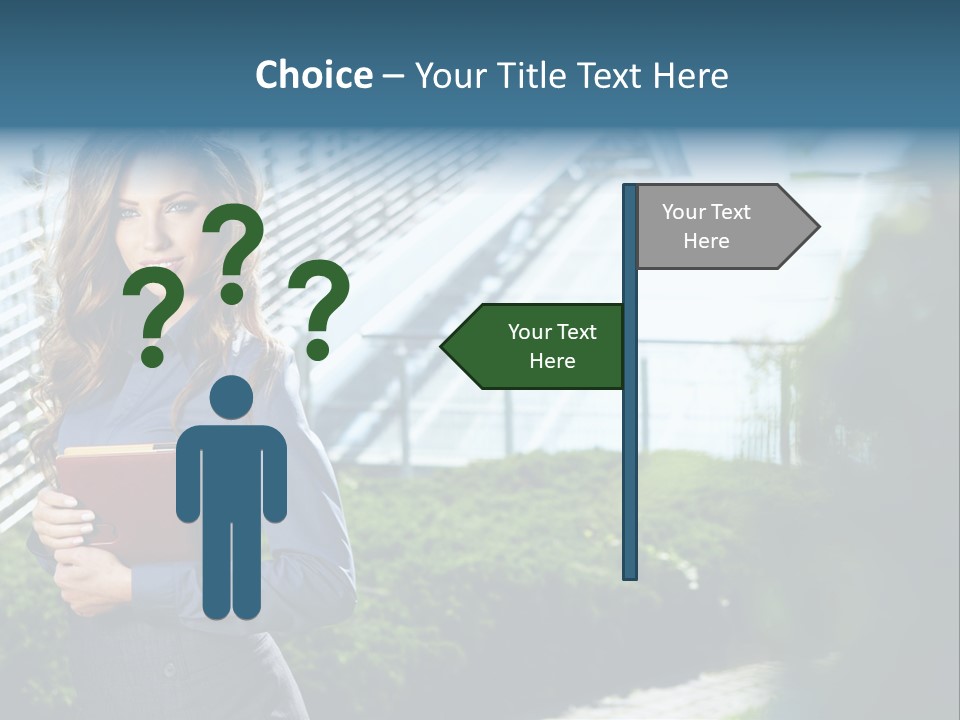 Green Flower One PowerPoint Template