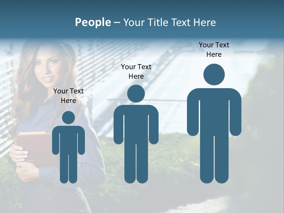 Green Flower One PowerPoint Template