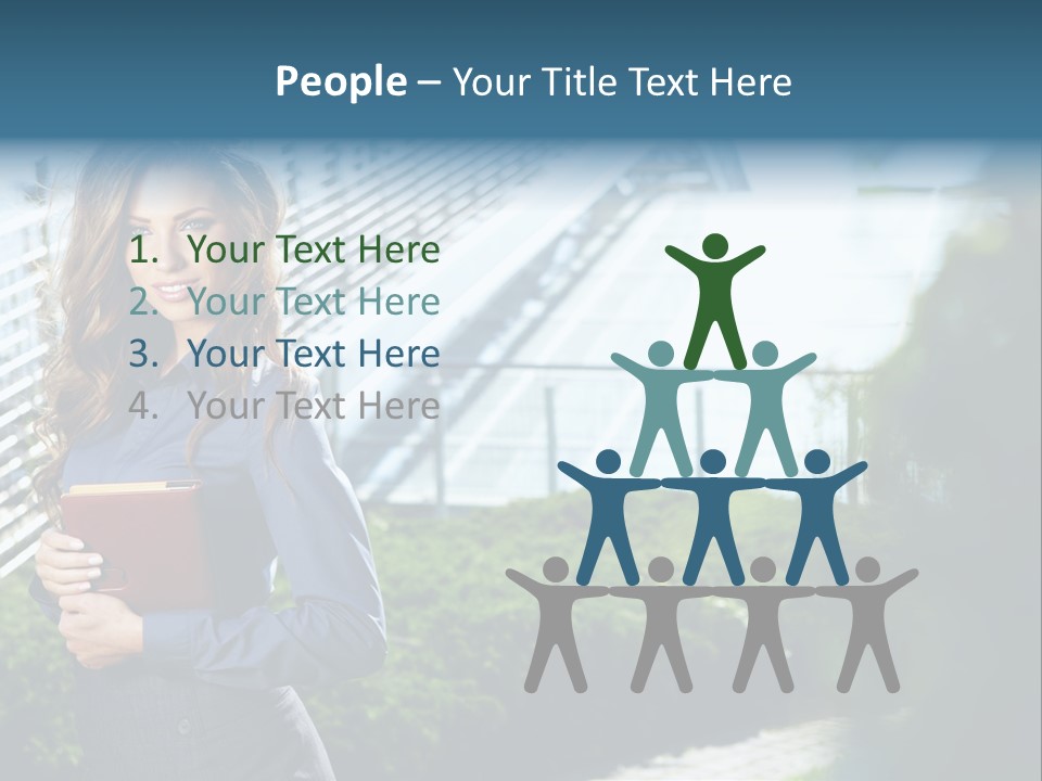 Green Flower One PowerPoint Template