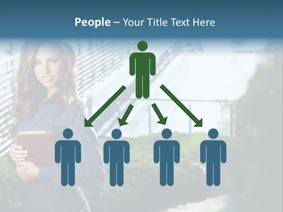 Green Flower One PowerPoint Template