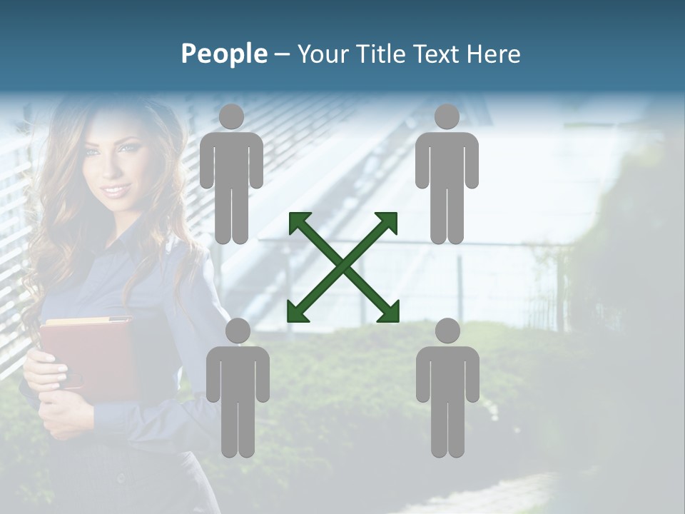 Green Flower One PowerPoint Template