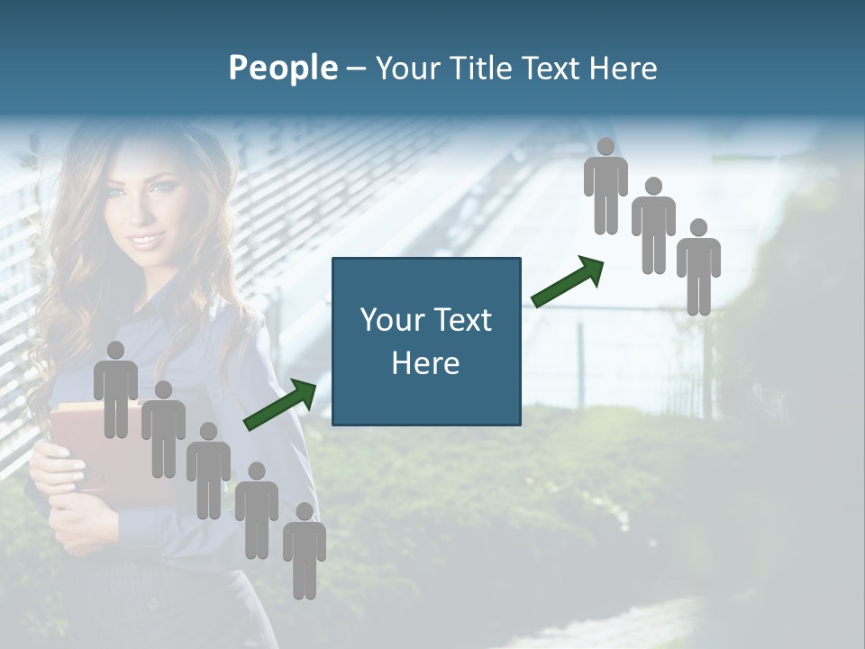 Green Flower One PowerPoint Template