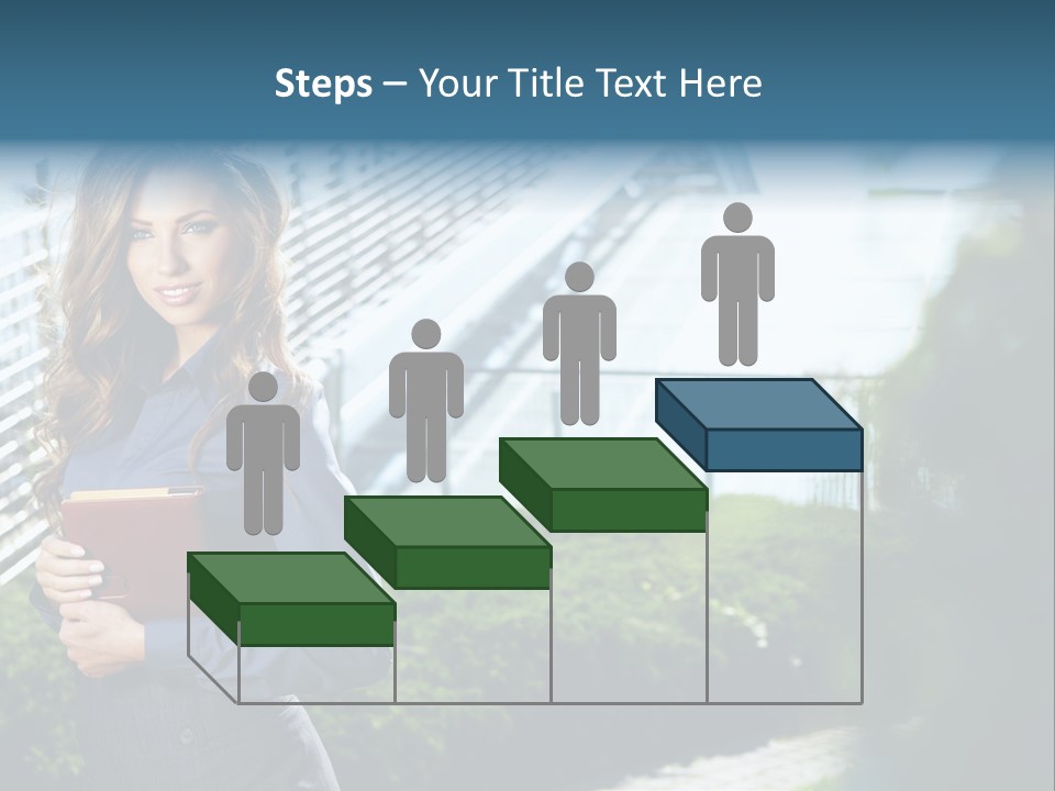 Green Flower One PowerPoint Template