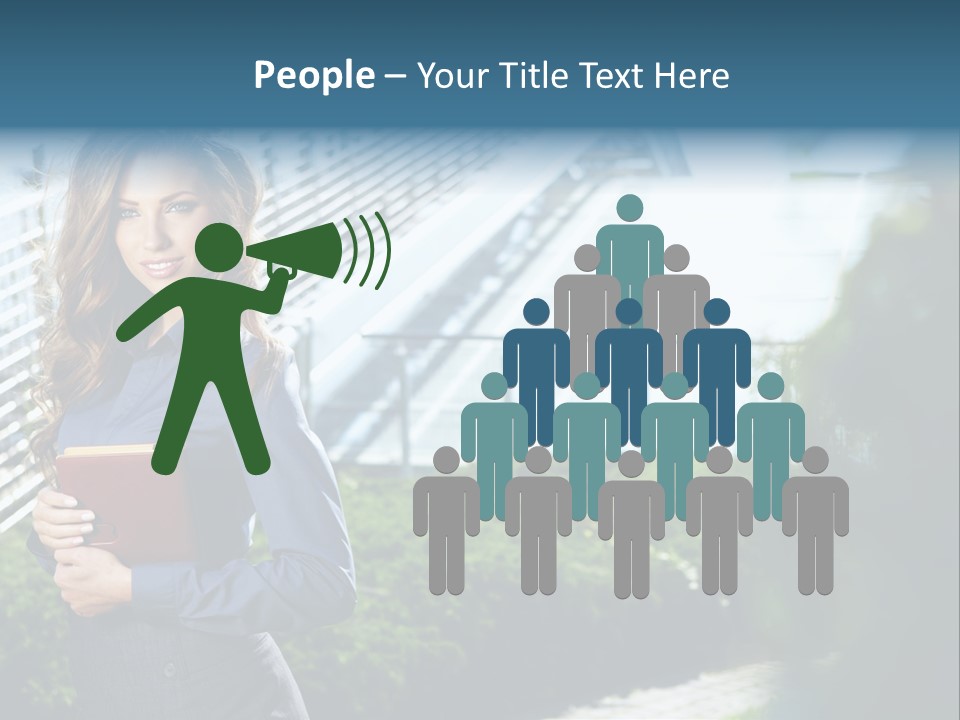 Green Flower One PowerPoint Template