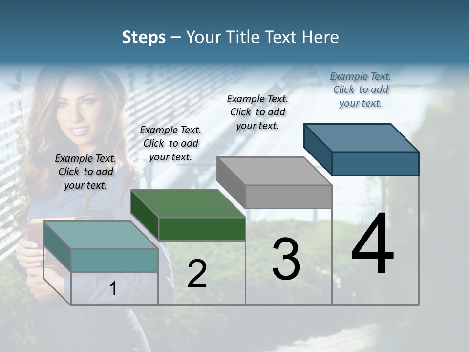 Green Flower One PowerPoint Template