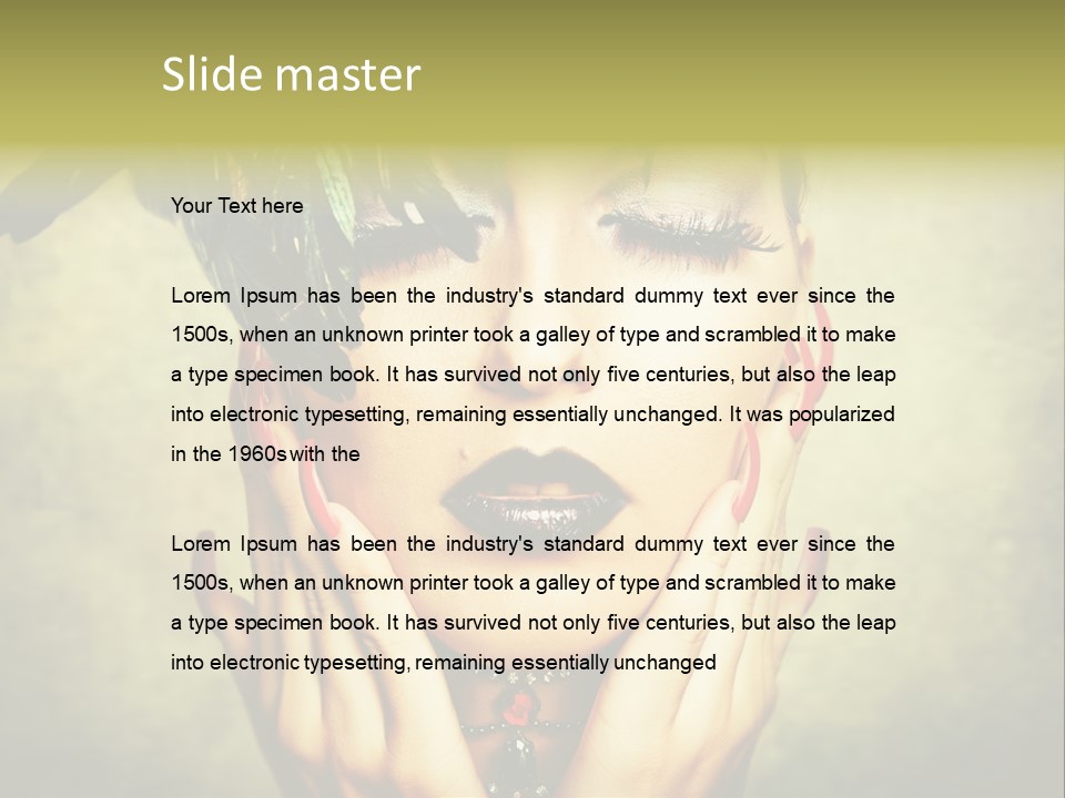 Woman Makeup Lashes PowerPoint Template