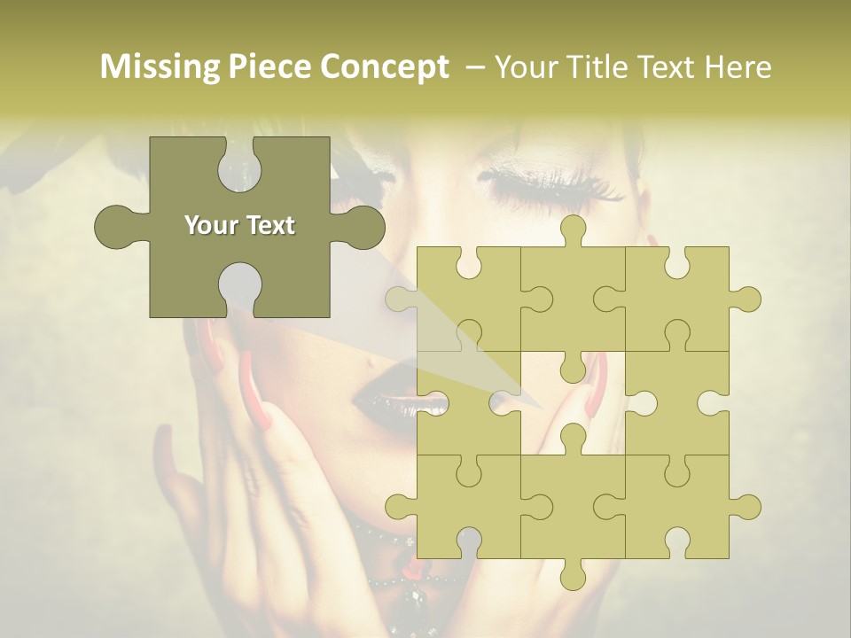 Woman Makeup Lashes PowerPoint Template