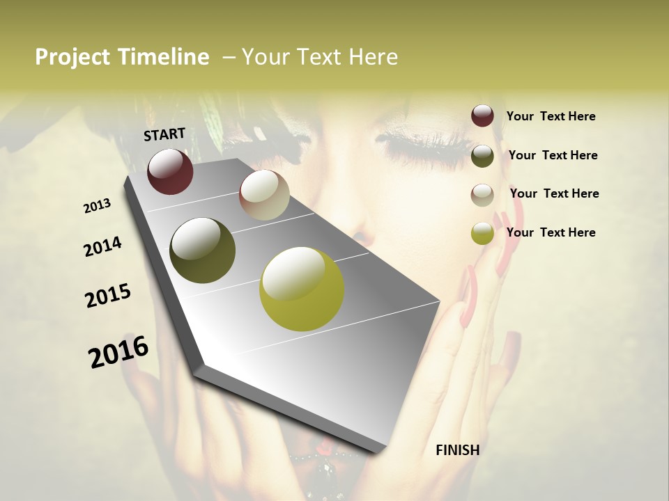 Woman Makeup Lashes PowerPoint Template