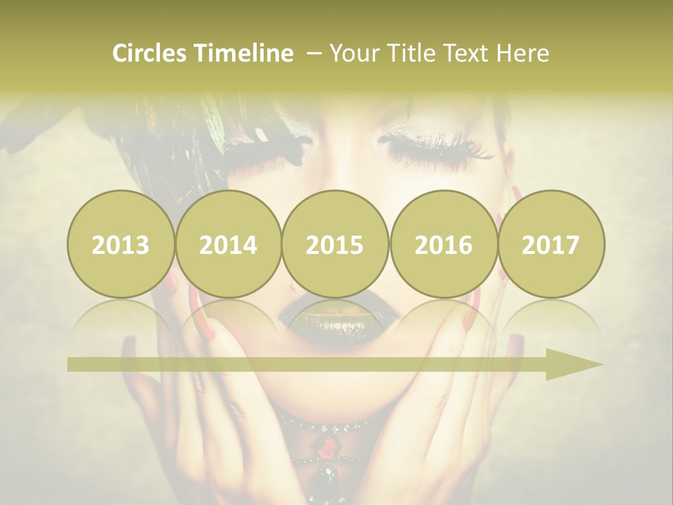 Woman Makeup Lashes PowerPoint Template