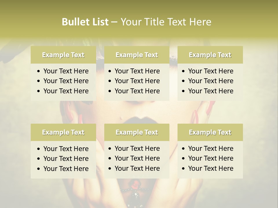 Woman Makeup Lashes PowerPoint Template