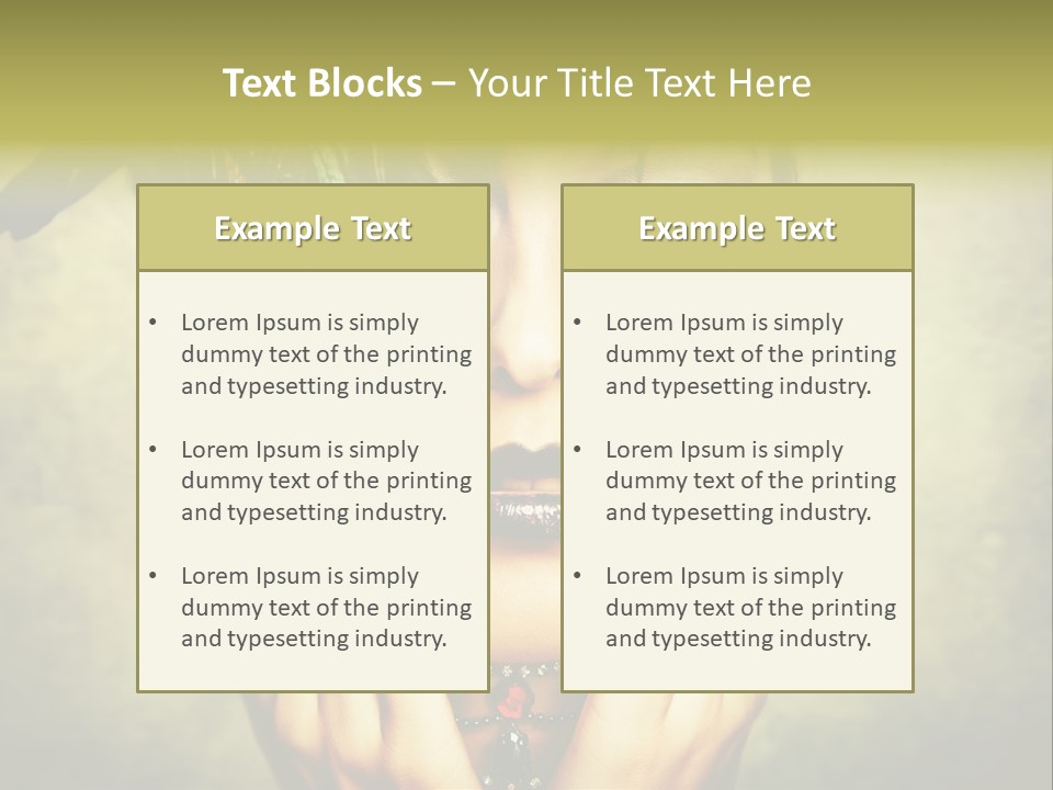 Woman Makeup Lashes PowerPoint Template