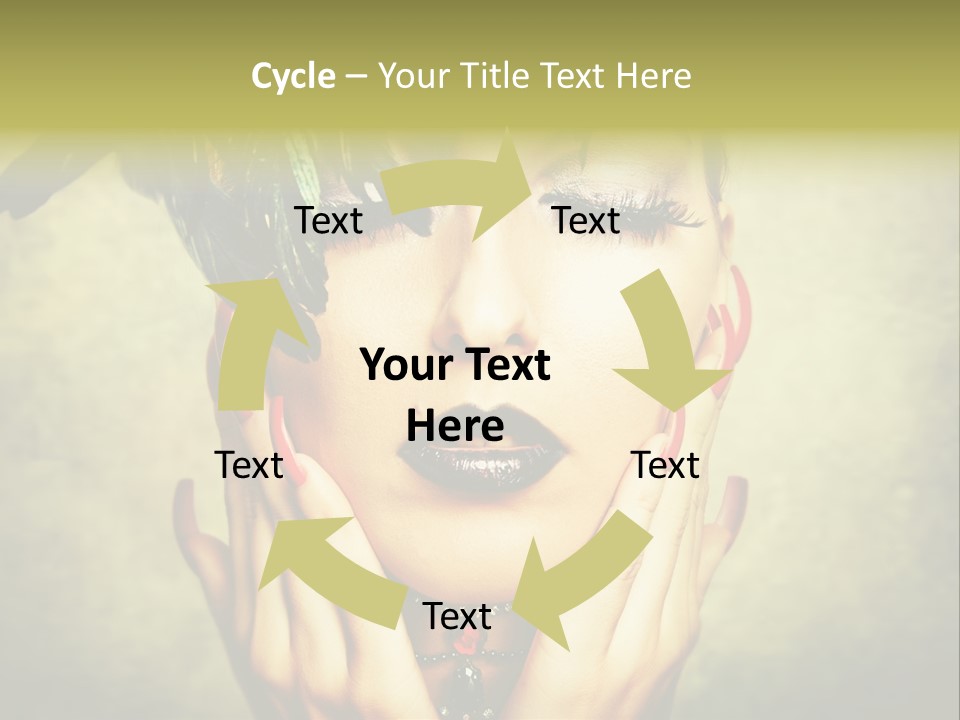 Woman Makeup Lashes PowerPoint Template