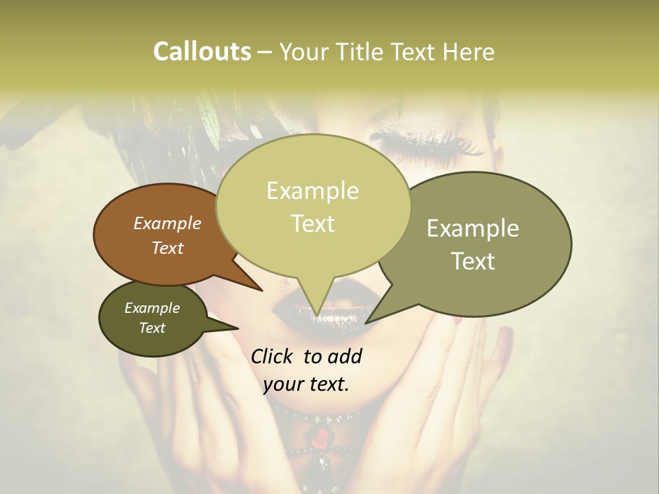 Woman Makeup Lashes PowerPoint Template