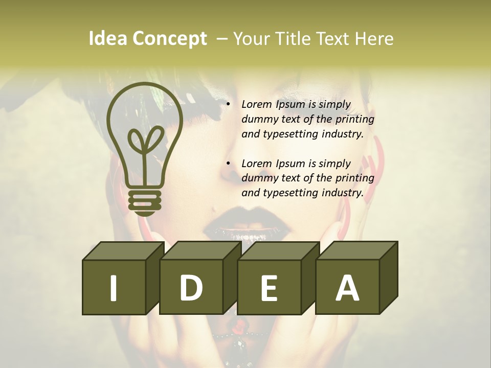 Woman Makeup Lashes PowerPoint Template