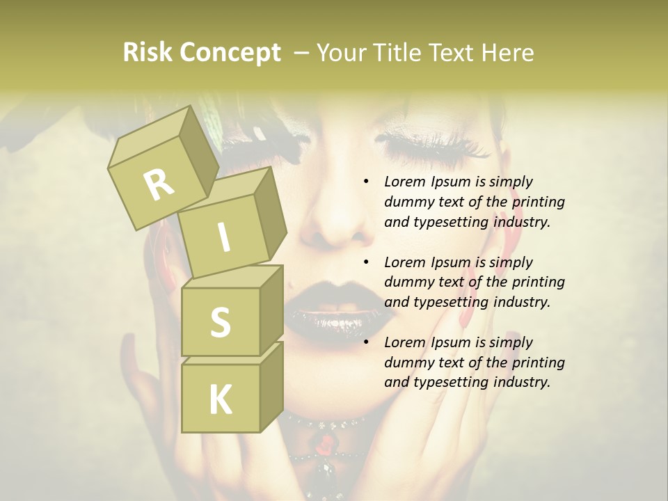 Woman Makeup Lashes PowerPoint Template