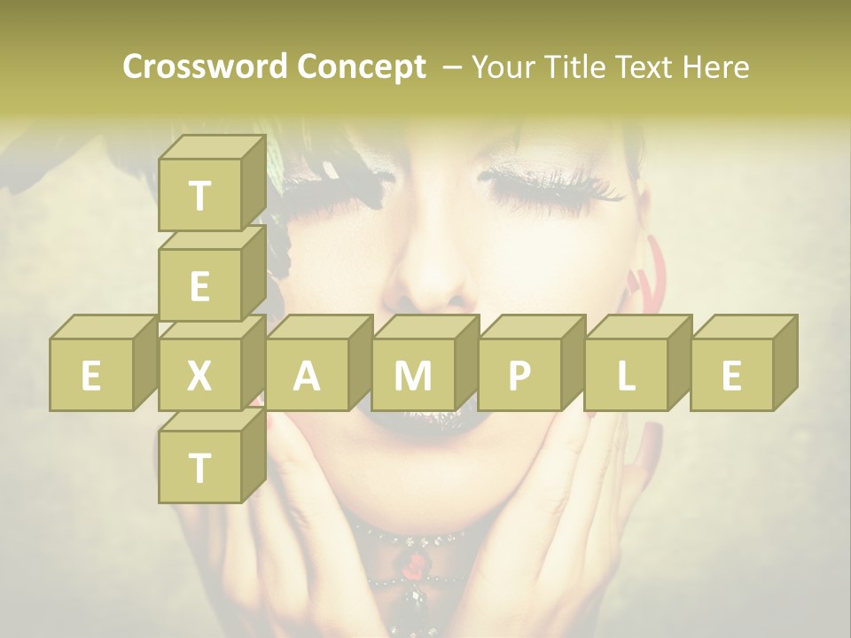 Woman Makeup Lashes PowerPoint Template