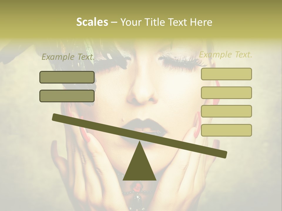 Woman Makeup Lashes PowerPoint Template