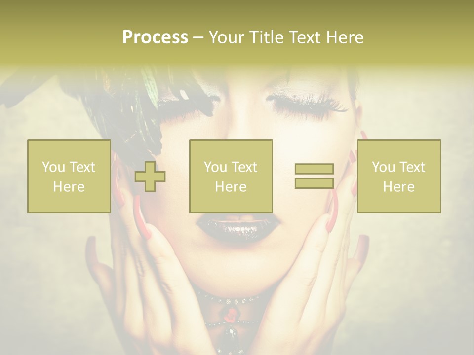 Woman Makeup Lashes PowerPoint Template